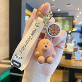 Sitting Bear Cartoon Keychain