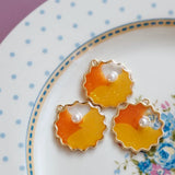 Wave Disc Pendant Epoxy Earrings DIY Jewelry Materials