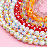 Colorful Polka Dot Glass Beads DIY Beaded Loose Beads