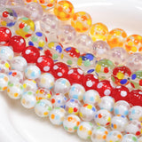 Colorful Polka Dot Glass Beads DIY Beaded Loose Beads