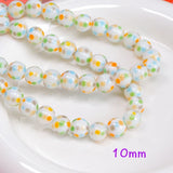 Colorful Polka Dot Glass Beads DIY Beaded Loose Beads