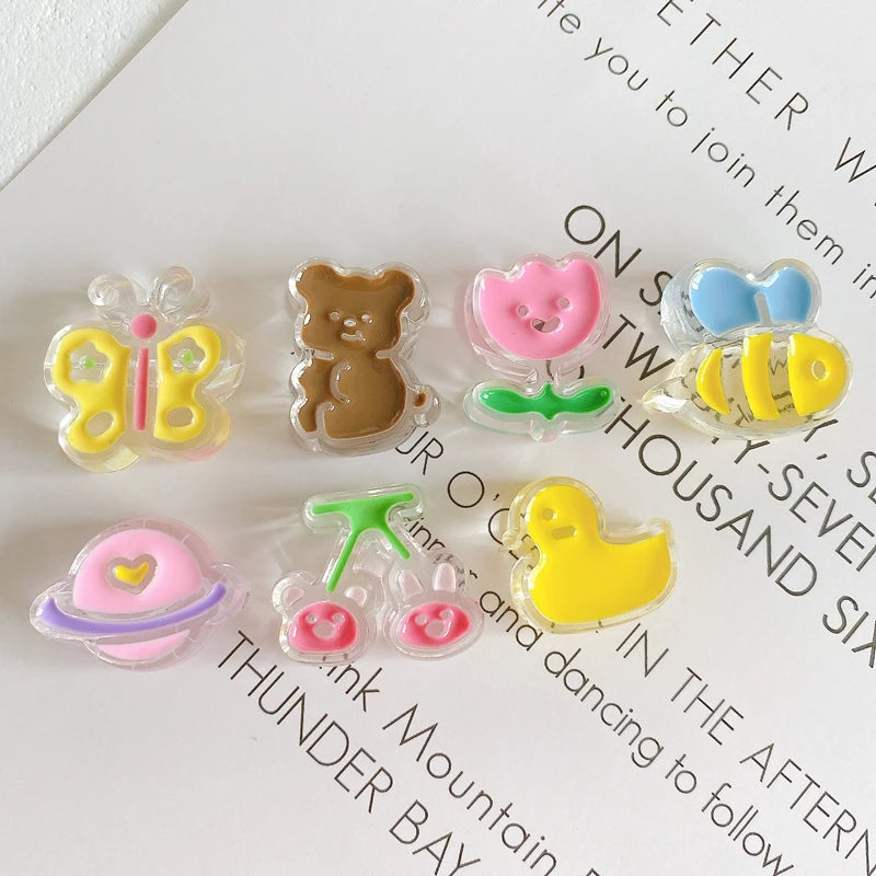 Oil Dripping Butterfly Bear Beaded DIY Hair Accessories