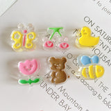 Oil Dripping Butterfly Bear Beaded DIY Hair Accessories