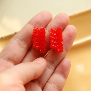 Festive Resin Pendant Lanterns and Firecrackers Earrings