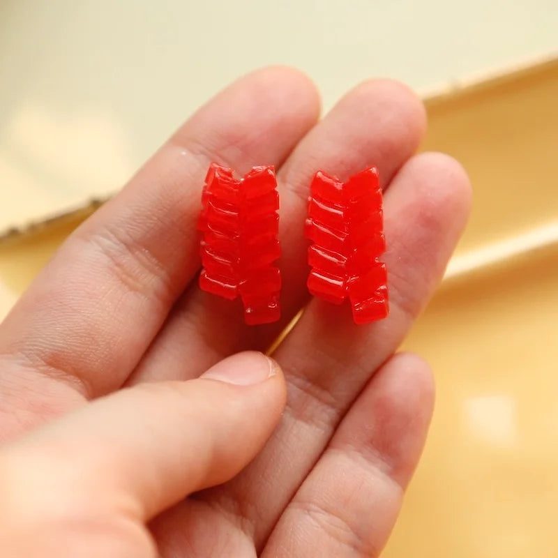 Festive Resin Pendant Lanterns and Firecrackers Earrings