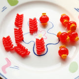 Festive Resin Pendant Lanterns and Firecrackers Earrings