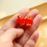 Festive Resin Pendant Lanterns and Firecrackers Earrings
