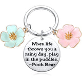 Flower Keychain - Play In The Puddles Inspirational Jewelry