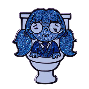 Moaning Myrtle Enamel Pin - Sad Ghost Girl in Potty