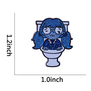 Moaning Myrtle Enamel Pin - Sad Ghost Girl in Potty