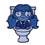 Moaning Myrtle Enamel Pin - Sad Ghost Girl in Potty