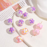 Hand-Painted Acrylic Plated Milk Huhhua Flower Beads DIY Phone Chain