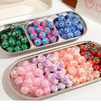 Hand-Painted Acrylic Plated Milk Huhhua Flower Beads DIY Phone Chain
