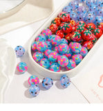 Hand-Painted Acrylic Plated Milk Huhhua Flower Beads DIY Phone Chain