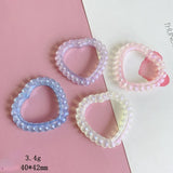 Hollow Plated Lace Peach Heart Pendant DIY Phone Chain Accessories