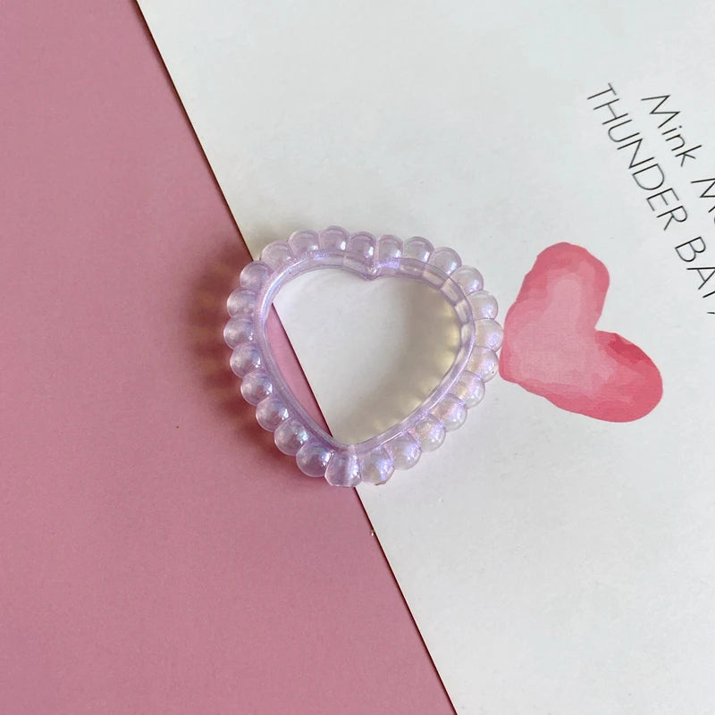 Hollow Plated Lace Peach Heart Pendant DIY Phone Chain Accessories