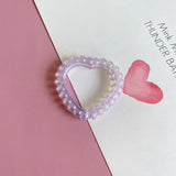 Hollow Plated Lace Peach Heart Pendant DIY Phone Chain Accessories