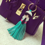 Women's Bag Bugs Keychain Tassel Holder