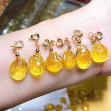 Amber Carved Cheongsam Pendant Charm Gemstone Jewelry Accessorie