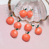 Peach Alloy Drip Oil Pink Peach Earrings S925 Silver DIY Hand Earring