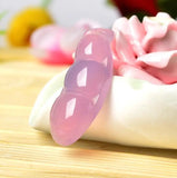 Pink Chalcedony Pendant Hibiscus Jade Safe Female Models Wishful Green Beans