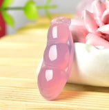Pink Chalcedony Pendant Hibiscus Jade Safe Female Models Wishful Green Beans