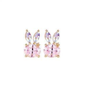 Sterling Silver Rabbit Stud Earrings