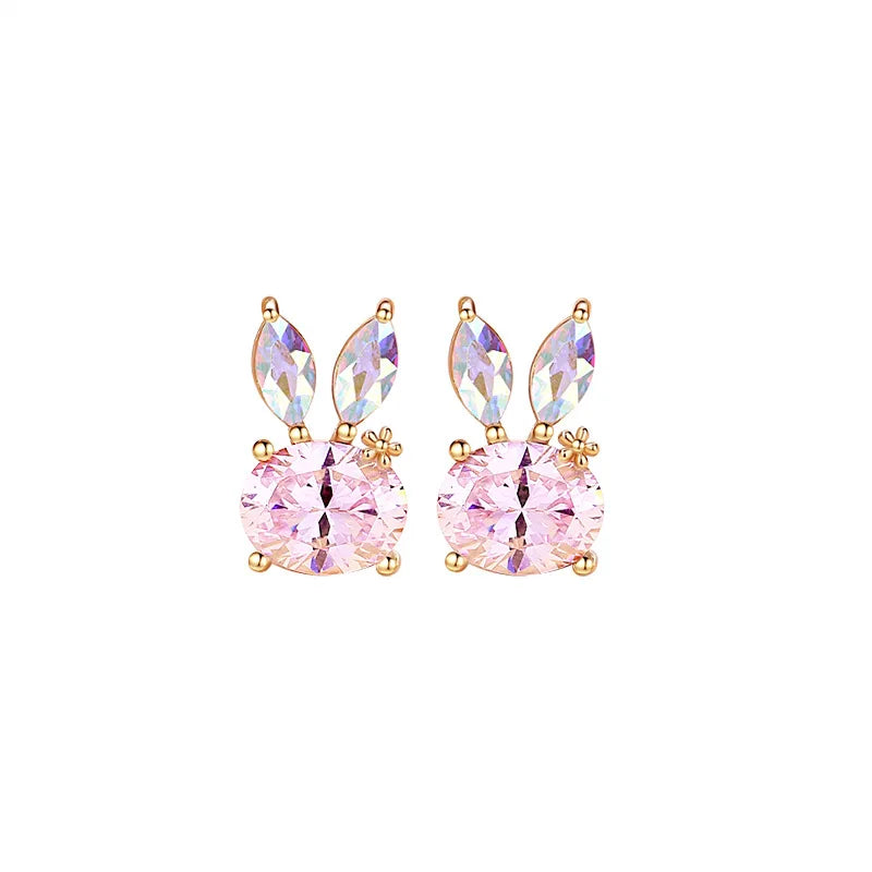 Sterling Silver Rabbit Stud Earrings