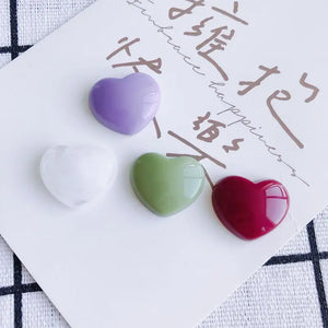 Peach Heart Resin Patch for DIY Jewelry Earrings