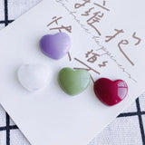 Peach Heart Resin Patch for DIY Jewelry Earrings