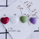Peach Heart Resin Patch for DIY Jewelry Earrings