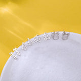 Sterling Silver Christmas Tree Elk Stud Earrings for Women