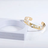 Customized Name Bangle Stainless Steel ID Nameplate Bracelet
