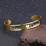 Customized Name Bangle Stainless Steel ID Nameplate Bracelet