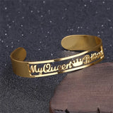 Personalized Name Cuff Bracelet Stainless Steel Armband