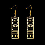 Personalized Name Dangle Earrings for Women