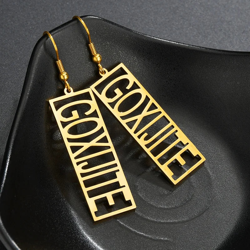 Personalized Name Dangle Earrings for Women