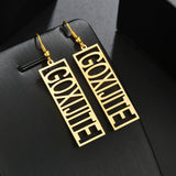 Personalized Name Dangle Earrings for Women