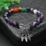 Amethyst Diamond Beads Bracelet with Aeolian Bells