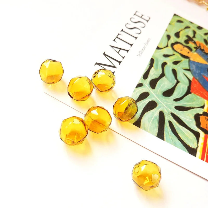 14mm Colored Glass Ball DIY Earrings Necklace Bracelet Material