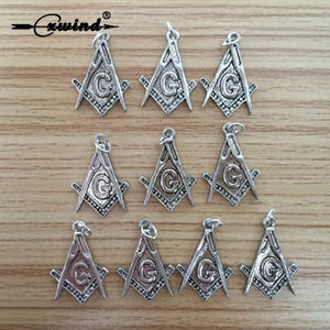 10pcs Antique Masonic Mason Symbol Charms for Jewelry Making