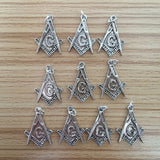 10pcs Antique Masonic Mason Symbol Charms for Jewelry Making
