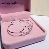 Cxwind Hollow Star Bracelet Double Ball Charm Bangle Cuff Kids Birthday
