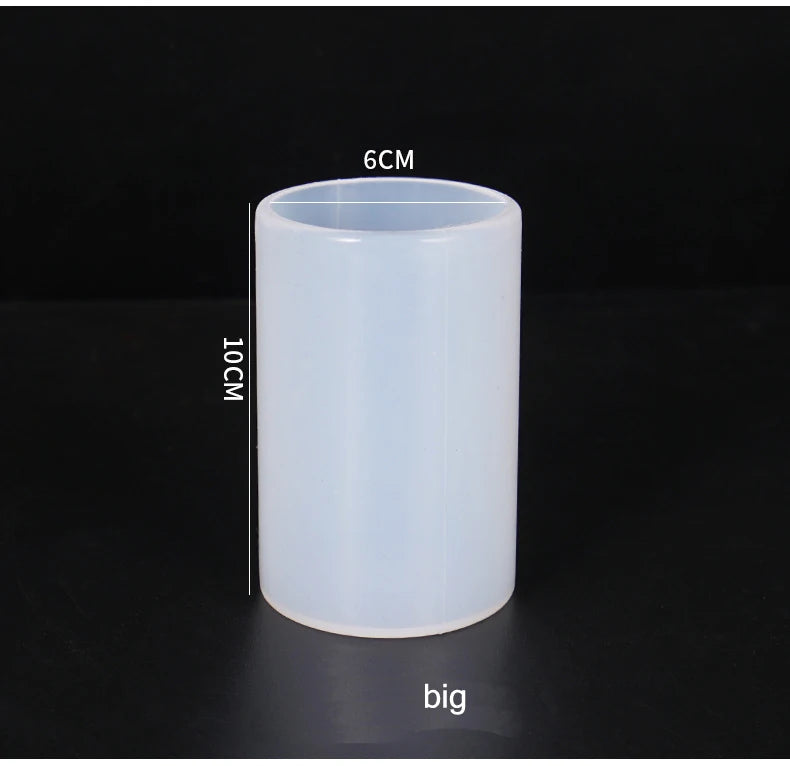 Cylinder Candle Molds Silicone Epoxy Resin Soap Flower Specimen Home Deco