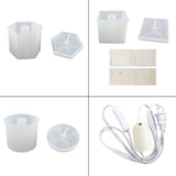 Cylinder Light Resin Mold Square Hexagonal Lamp Holder