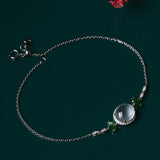 Natural Icy Chalcedony Egg Noodles S925 Silver Inlaid Ice Temperament
