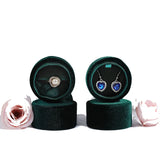 Velvet Cylinder Jewelry Box Ring Pendant Earring Box