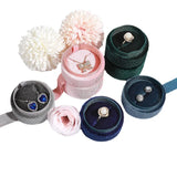 Velvet Cylinder Jewelry Box Ring Pendant Earring Box