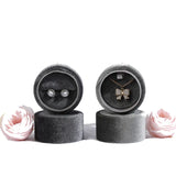 Velvet Cylinder Jewelry Box Ring Pendant Earring Box