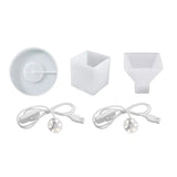 Cylindrical Cube Resin Mold LED Silicone Mold Base Bracket Mold USB Lights